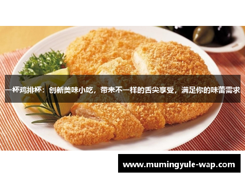 一杯鸡排杯：创新美味小吃，带来不一样的舌尖享受，满足你的味蕾需求